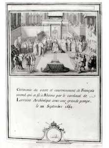 Couronnement de François II (1544-60), 21 septembre 1559 à Reims par l